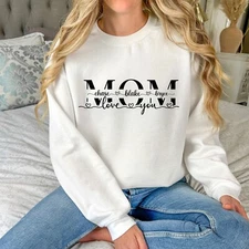 Custom Mom Sweatshirt, Personalized Child Names Hoodi, Mothers Day Gift Crewneck