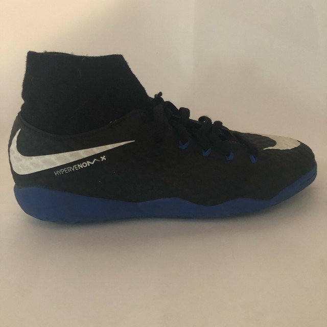 Nike Skin Hypervenom X Kids Size Youth 6 Indoor Soccer shoes Black and Blue Used | eBay