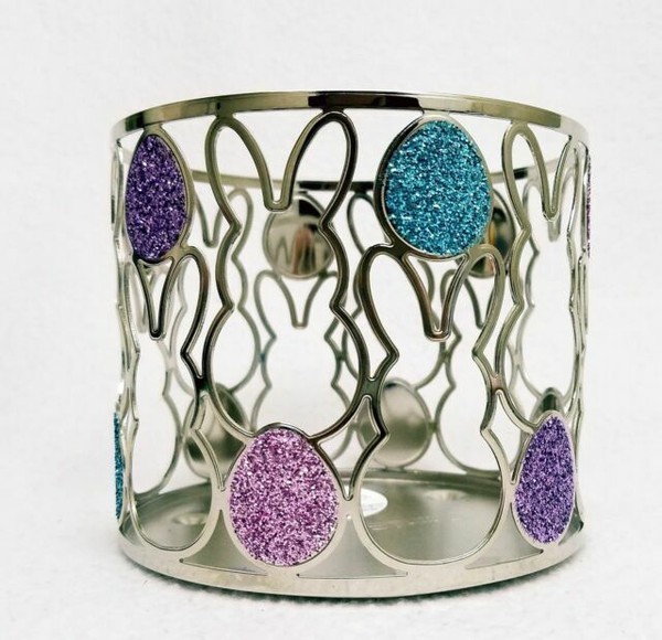 Bath & Body Works Easter Bunny Egg 3 Wick Candle Holder Sleeve for sale