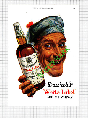 Dewar's Dewars White Label Whisky Werbung - 1950 Steckling