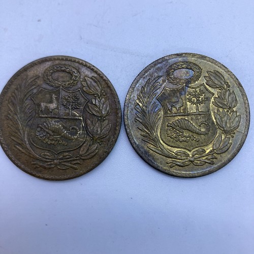 (2) Bank Central Reserve Peru UN Coin 1961/1962 Sol De Oro Pagara Al Portador - Picture 3 of 3