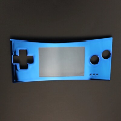GAME BOY MICRO SHELL CASE COVER FRONT FACEPLATE BLUE GAMEBOY GBM | eBay