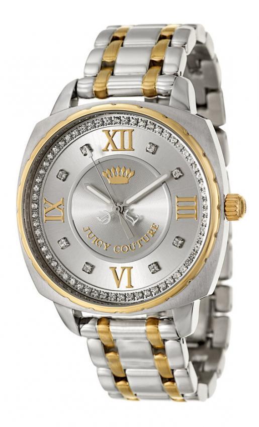 Montre Juicy Couture dorée et argentée avec 8 cristaux Swarovski