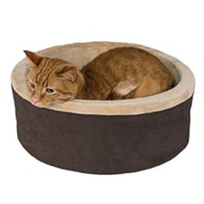 K&H - Heated Kitty Bed 20" - Mocha Brown