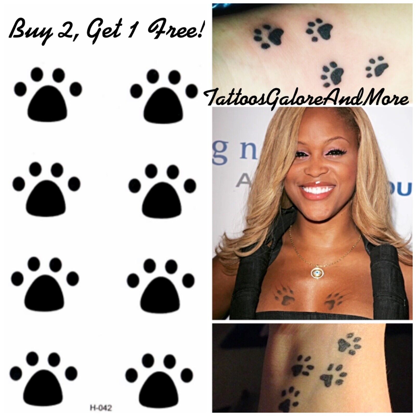 Bulldog Dog Paw Prints Fun Text Water Resistant Temporary Tattoo Set Fake  Body Art Collection  Black  Walmartcom