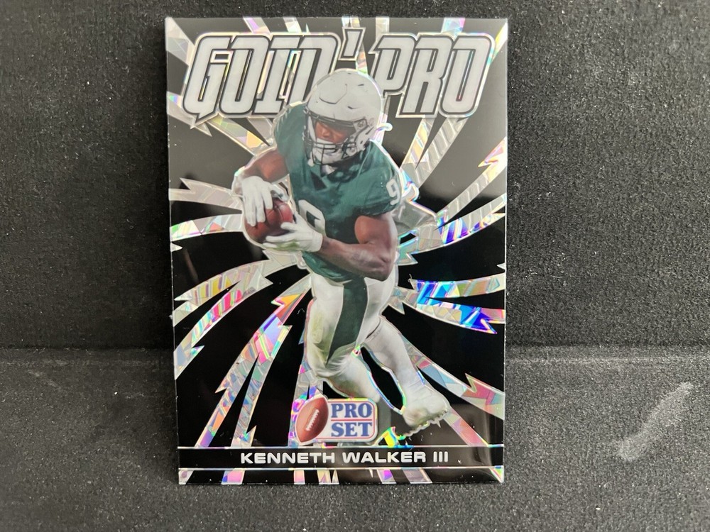 2022 Leaf Pro Set Draft - Metal Goin' Pro Black Wave #GP-KW1 Kenneth Walker III