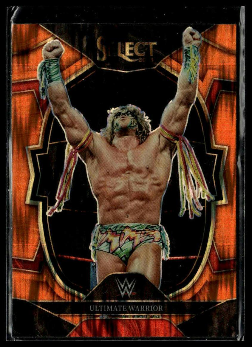 2023 Panini Select WWE #61 Ultimate Warrior Orange Flash Prizms