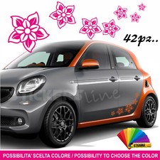 Kit 42 adesivi Fiori per auto moto vespa scooter mobili arredamento casa ecc M17