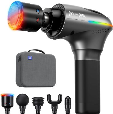 BOB AND BRAD A2 Pro Massage Gun with Heat&Cold Head 5 Adjustable Speeds 4000mAh