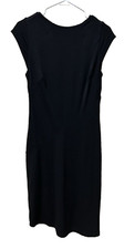 Banana Republic Midi Black Dress Asymmetrical Hem Size 4