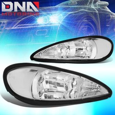 For 1999-2005 Pontiac Grand Am Pair Chrome Housing Clear Corner Headlightlamps