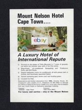 MOUNT NELSON Hotel Auf Pisten Von Tisch Mountain Cape Town Südafrika 1971 Ad