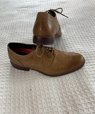 Rockport Mens Symon Oxford Dress Shoes Brown Leather Cap Toe  display picture 1