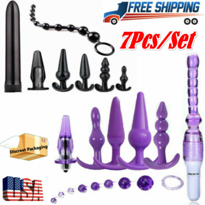 7Pcs/Set Sex-toys for Men Women Dildo Penis Anal Butt Plug Massager Adult  Toys | eBay