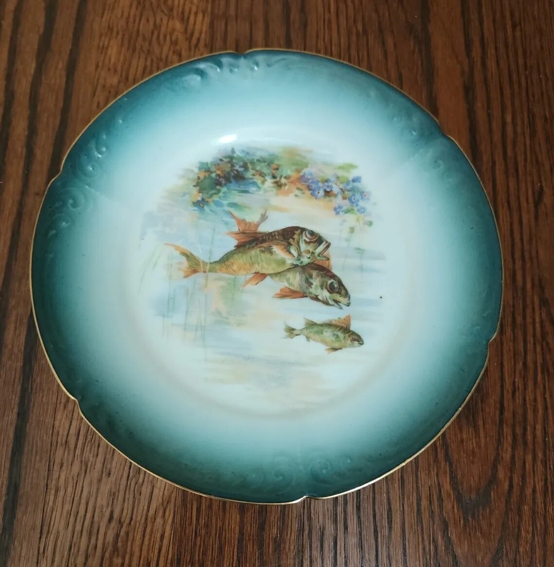9* Joseph Schachtel Porcelain Fish Plates & Serving Platter