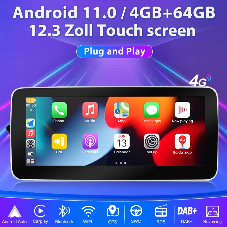 Carplay Für Audi A4 B8 A5 09-16 Android 12 Autoradio GPS Navi 4G WIFI DAB+ 4+64G - Bild 2 von 4