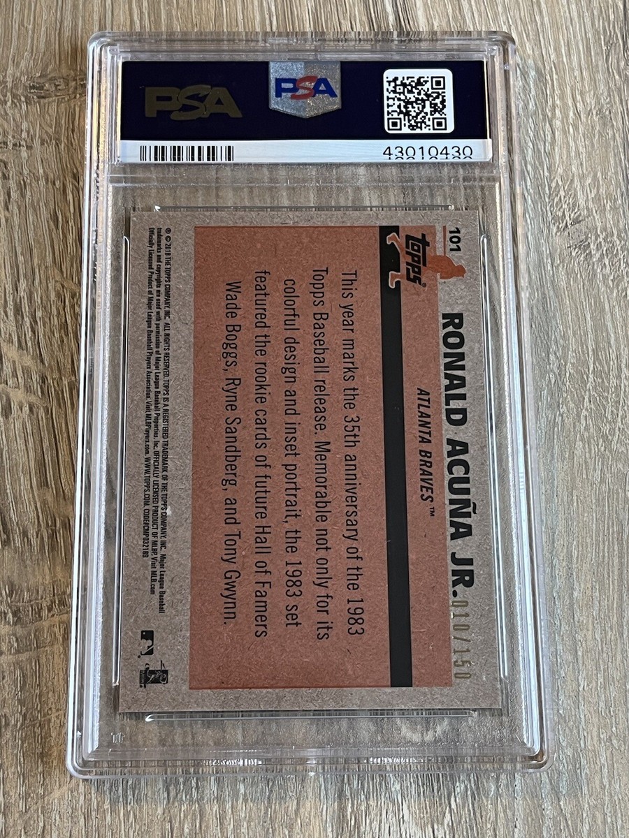 2018 Topps Silver Pack Ronald Acuna Jr. '83 Chrome Blue Refractor