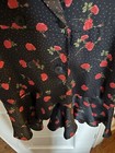 BRAND NEW ZARA BLACK AND RED ROSES ROMPER SZ S — photo 7