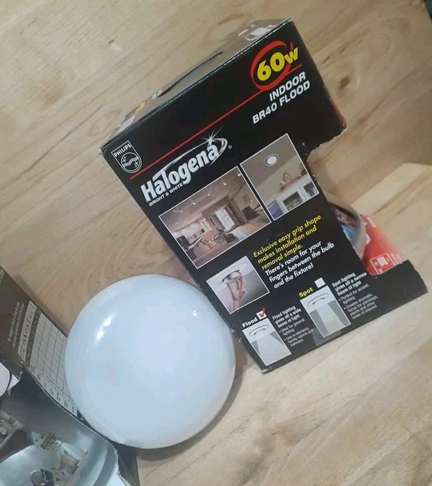 3 CT:Philips Indoor NOT LED BRITE & WHITE Floodlight 60W BR40 med. base 750 lum - Image 3 of 4