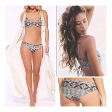 NWT $167 L*Space Zanzibar Sz L Haley Top & Sz M Estella Classic Cut Bottom