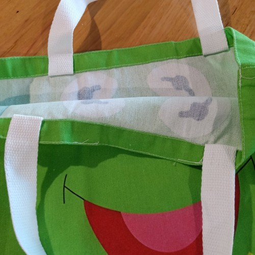 Novelty Kermit Frog Design Tote Bag Gift Canvas Shopping AUS Free Postage - Picture 4 of 4