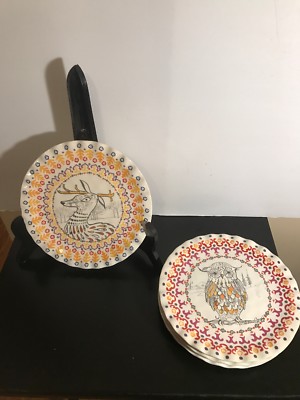 ANTHROPOLOGIE Tula Earthernware Collection Salad Plates NEW