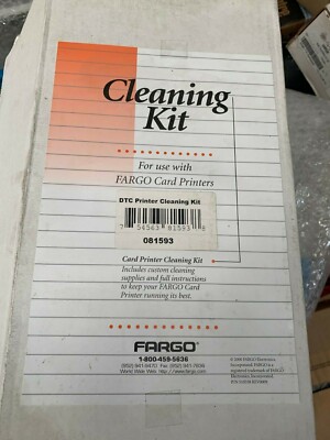 3 Stück X Fargo 081593 Kartendrucker Reinigungsset für Dtc550