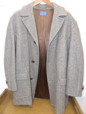 Vintage Pendleton 100 Virgin Wool coat Made In USA leather buttons Men's sz 44