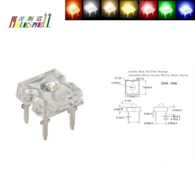 3mm 4Pin Piranha LED Red Yellow Blue Green White Orange Warm white Leds Diodes 