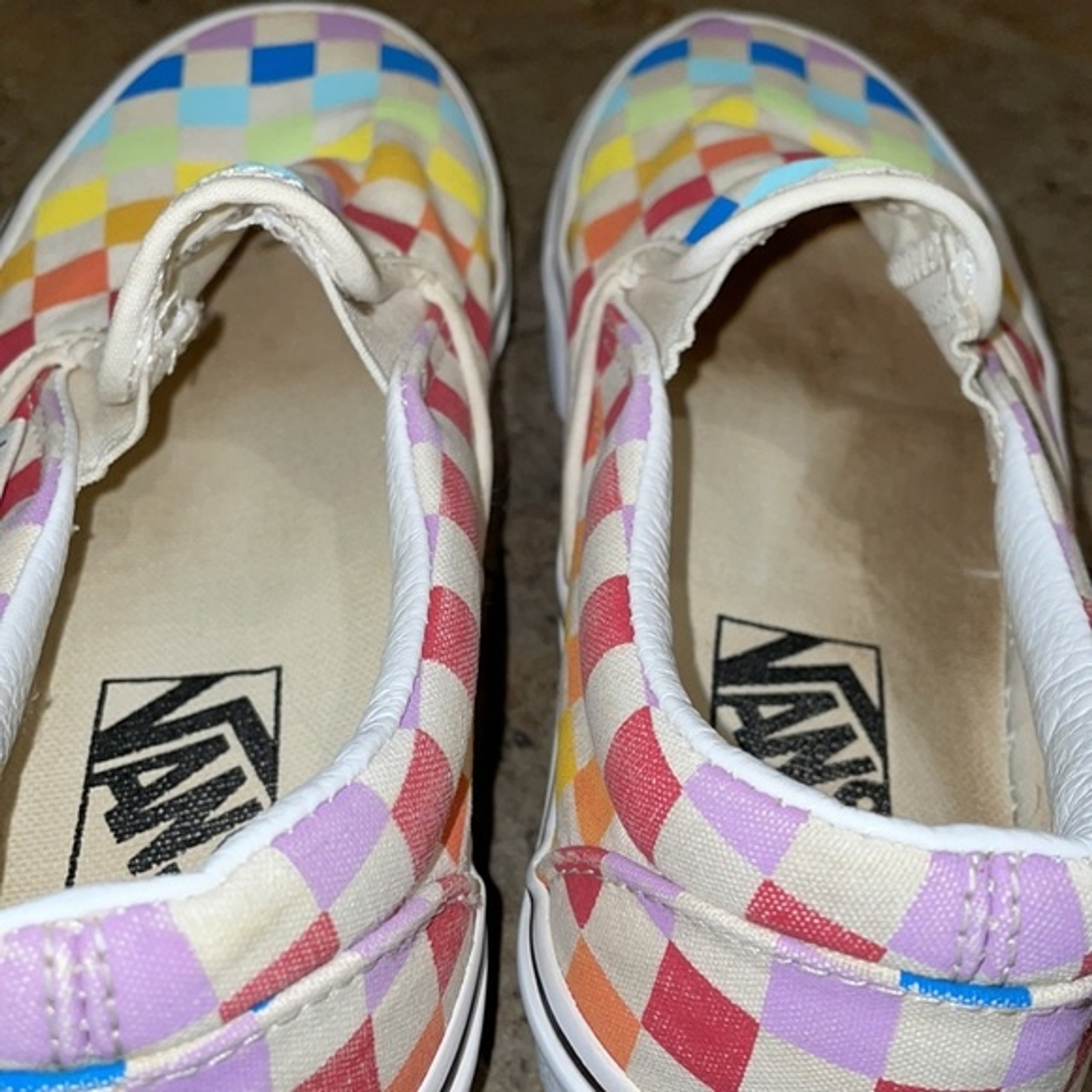 Vans Rainbow Checkerboard Slip-on Sneakers Unisex Size M4 W 5.5 500714 thumbnail 6