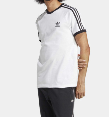MENS ADIDAS ORGINALS CLASSIC THREE STRIPES EMBROIDERED SHORT SLEEVE TSHIRT