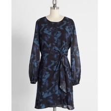 NWT Hutch By the Light of the Moon Mini Dress Size 2 Black Blue Floral