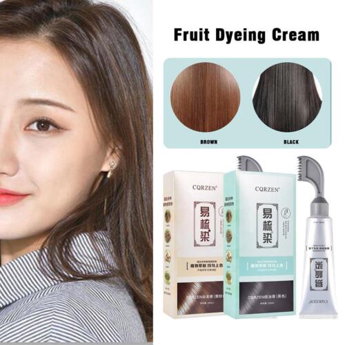 1x Crema Colorante Frutta Nera, Creme Coloranti Capelli Neri Naturali, Tintura Capelli Mancante UK Nuova - Foto 3 di 14
