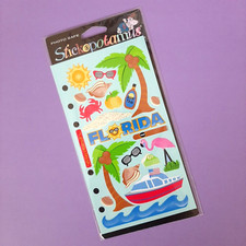 Florida Sticko Stickers Beach Water Palm Trees Sun vacation travel sticker