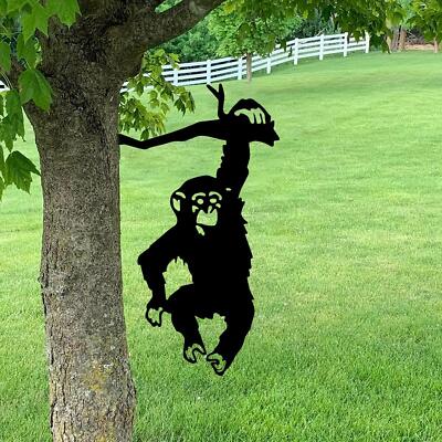 Affe Statue Geschenk Baumbehang Kunst Affe Silhouette Outdoor Statue Gartenkunst