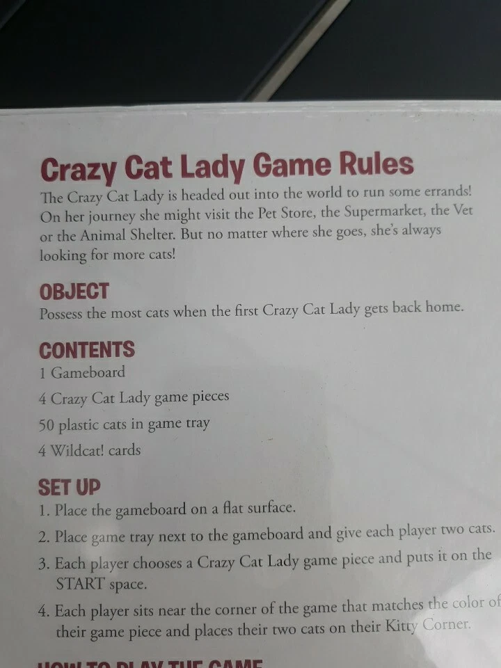 Juego de mesa The Crazy Cat Lady 2008 divertido o mordaza regalo gamenight mascotas gato nuevo en caja sellado Foto 4 de 4