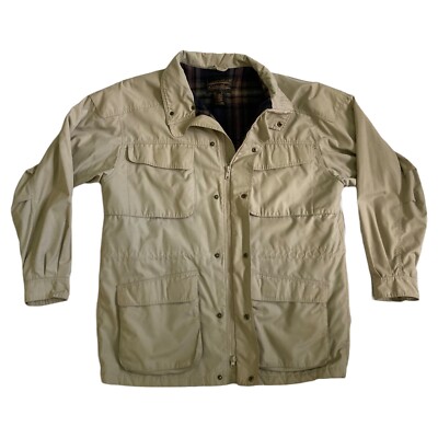 XL Eddie Bauer Men's Khaki Tan Mountain Parka Wool Lined Jacket