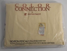 VTG Montgomery Wards West Point Pepperell Full Fitted Sheet NOS 54"x75" Eggshell