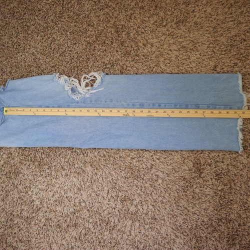 We The Free Ollie Extreme Ripped Wide Leg Jeans Light Wash Size 24 Waist 28" - Picture 18 of 21