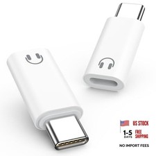 Lightning to USB C Adapter for Headphones for iPhone Air 17 16 15 Pro White