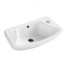 Wall Hung Cloakroom Basin 460mm Small Bathroom 1 Tap Hole Modern Ceramic Ensuite