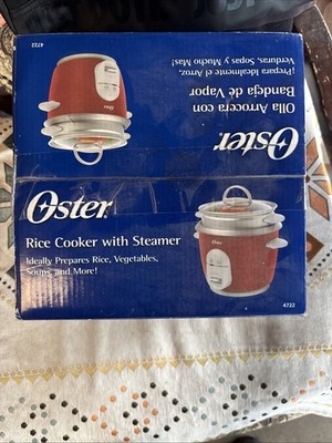 OSTER 6 Cup Rice Cooker/Steamer Cooks Rice, Soups, Fondue & More! Model 4722