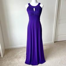 SANGRIA Elegant Purple Keyhole Evening Gown—SZ. 4