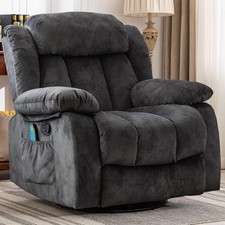 Massage Swivel Rocker Recliner Chair,360 Degree Manual Swivel Rocking Recliners
