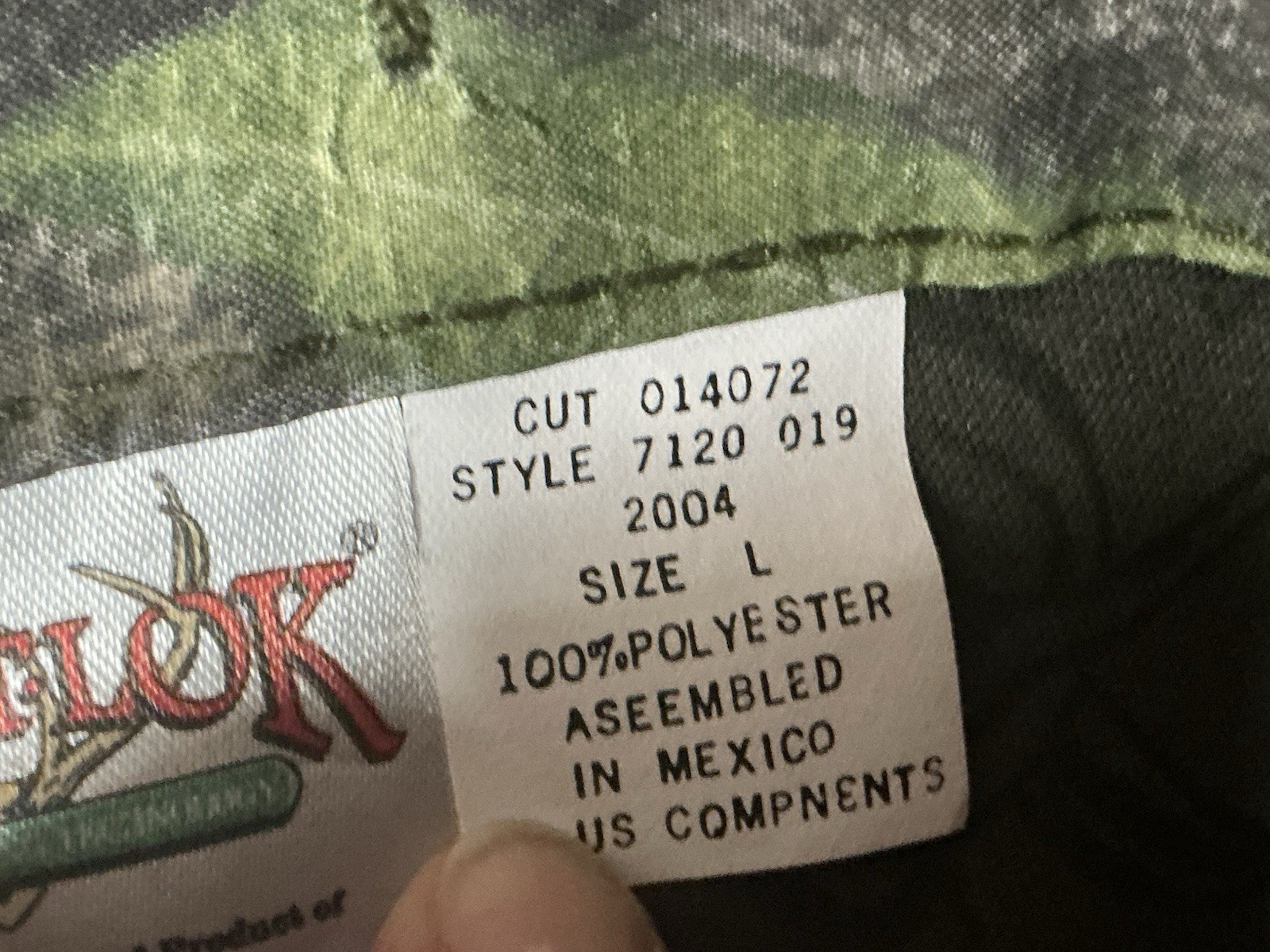 Scent Lok Men’s Size Large Adjustable Waist Belt Loops Camouflage Cargo Pants