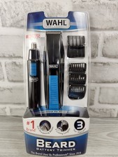 WAHL Nose Ear Body Beard Hair Wet/Dry Battery Precision Blade Trimmer Set  BLUE