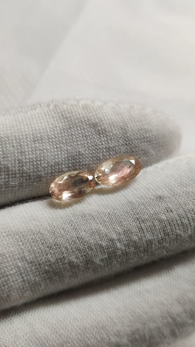 2 pièces bijoux pierres précieuses à facettes en pierre de soleil naturelle flashy Oregon forme ovale 2,3 cts - Vidéo 1 sur 1