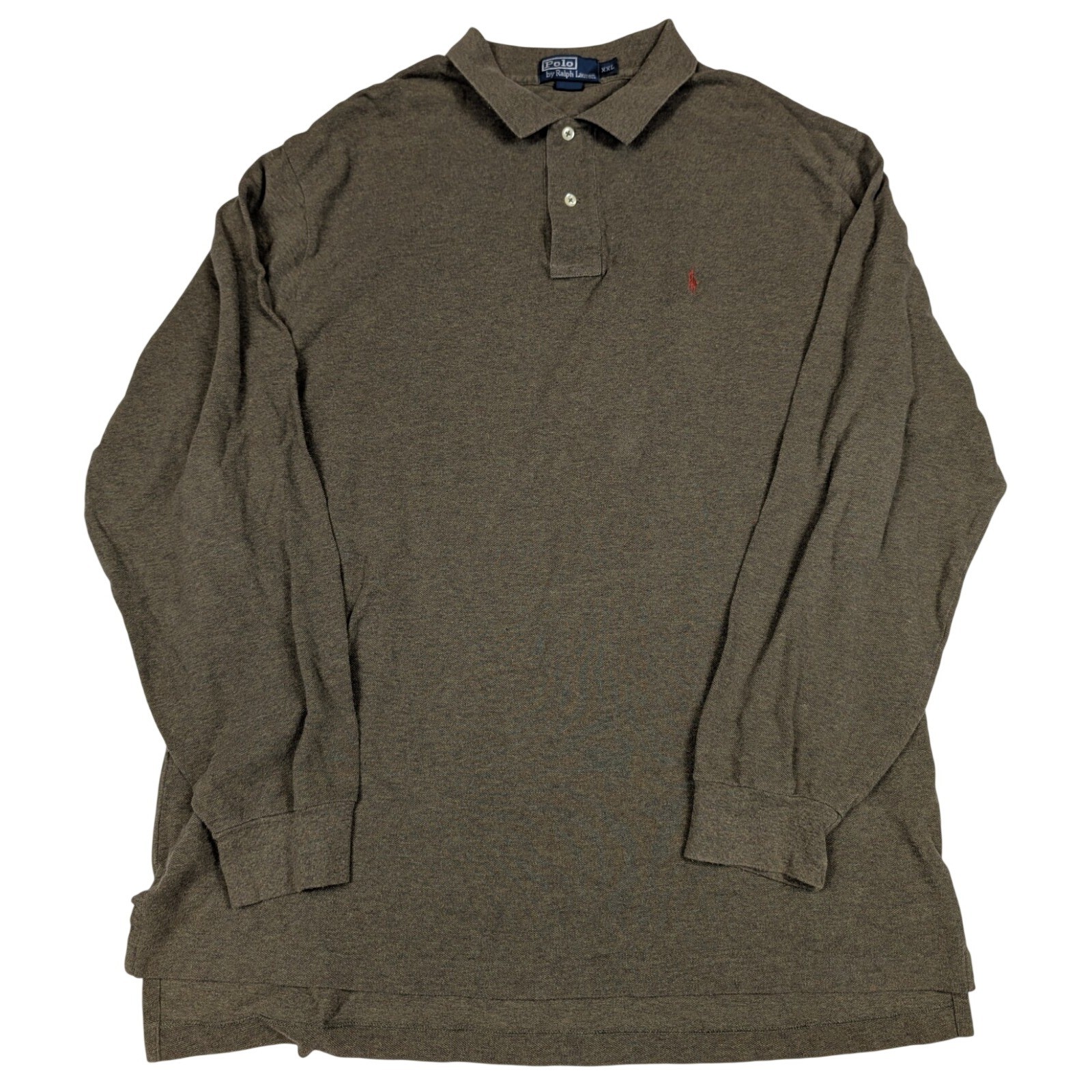 Polo Ralph Lauren Classic Fit Dark Olive Green Long Sleeve Mens Size XXL Vintage