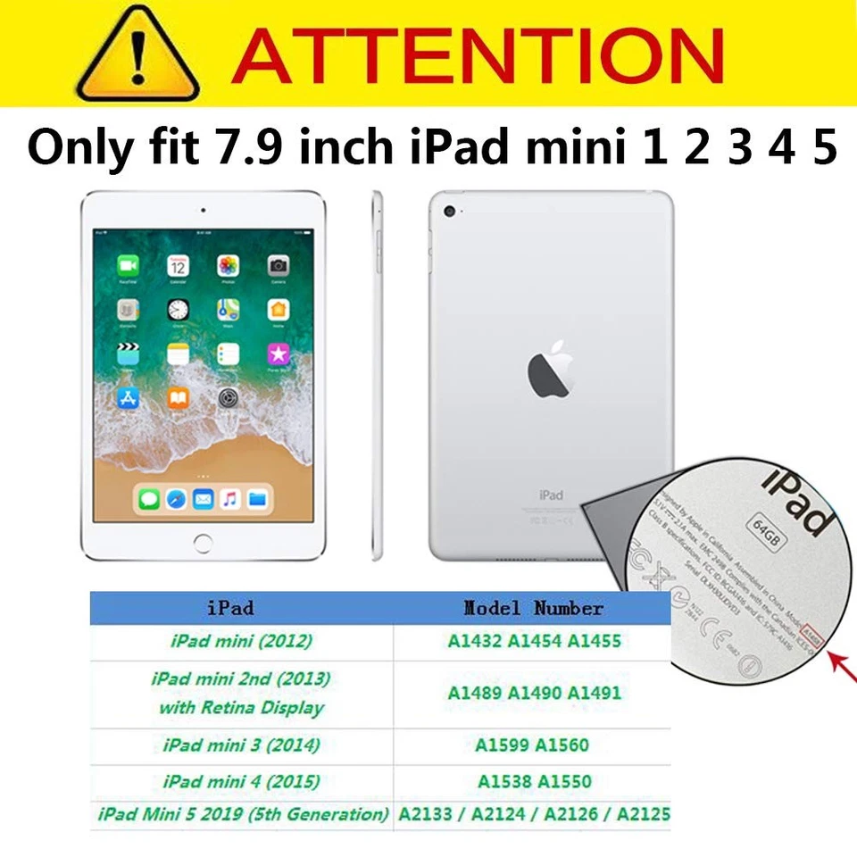 Kids Case for Apple iPad Mini 5/4/3/2/1 7.9 inch Only, Kids Proof Lightweight... - Image 2 of 4