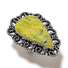 Atlantisite Gemstone Handmade 925 Sterling Silver Jewelry Ring Size 7.5 C313